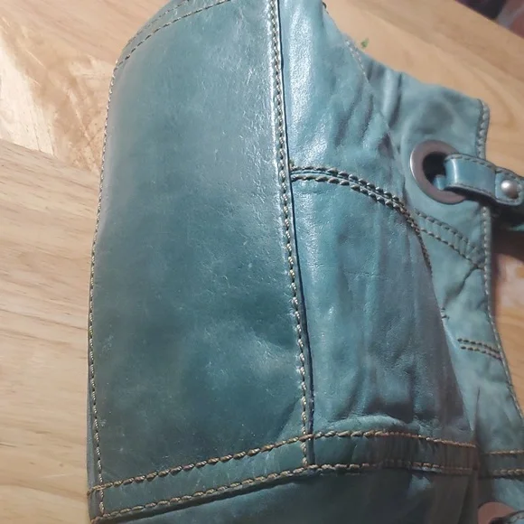 Fossil turquoise leather tote - Picture 4 of 6